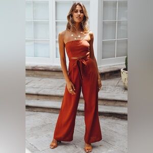 Hello Molly Rust Jumpsuit